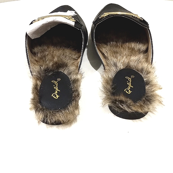 Qupid Mules with Faux Fur Footbed | size 8US - Picture 5 of 6